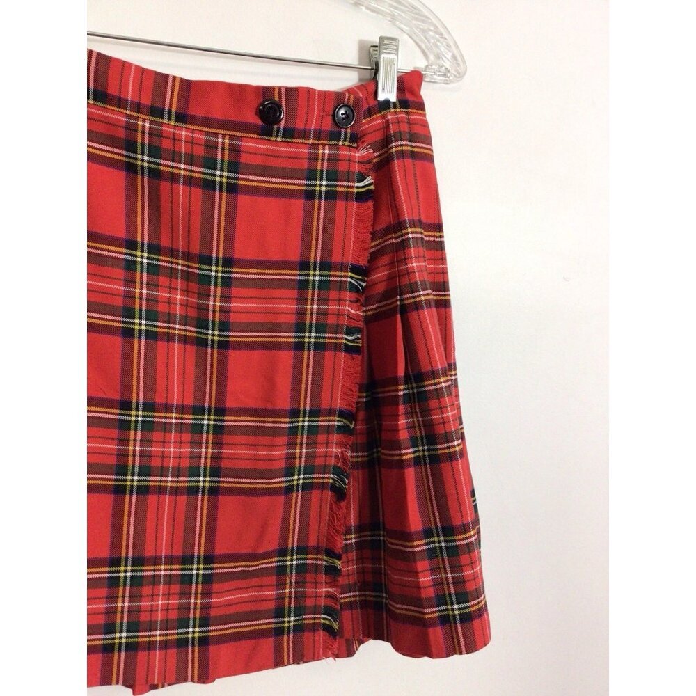 Vintage Plaid Wool Skirt Preppy Academia Made in Canada Women Small - Picture 5 of 8